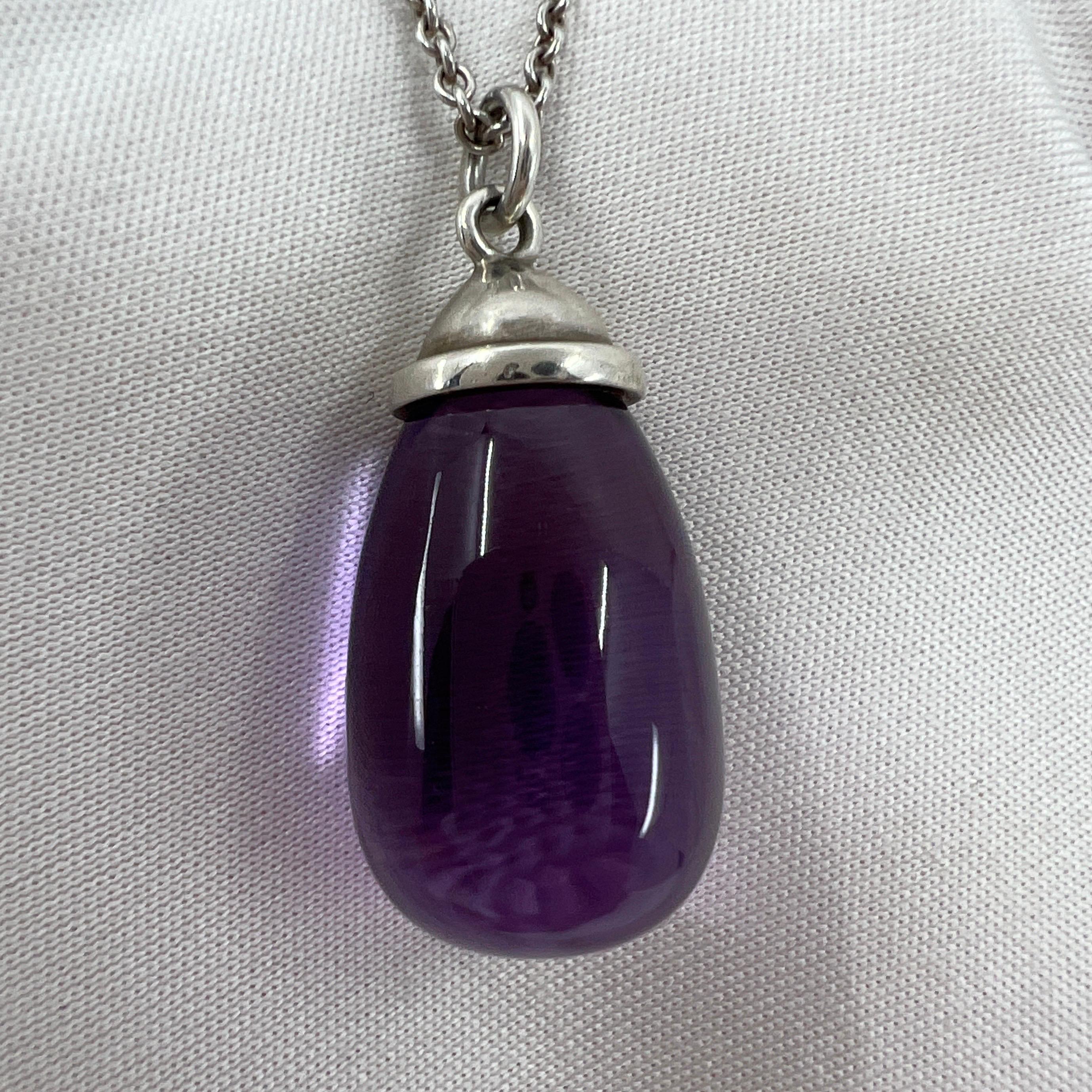 amethyst drop necklace