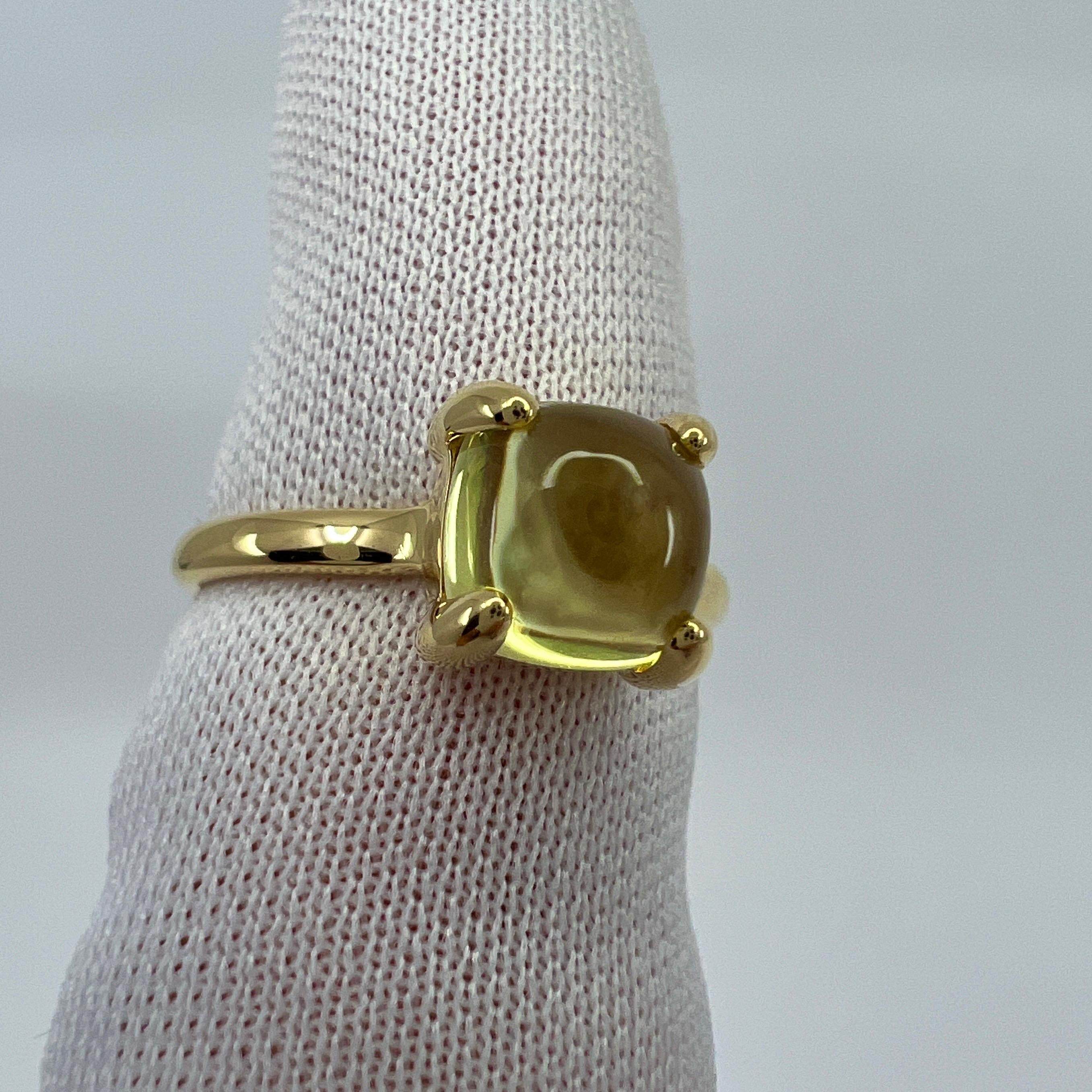 Rare Tiffany & Co. Paloma Picasso Yellow Citrine Sugar Stack Loaf 18k Gold Ring 2