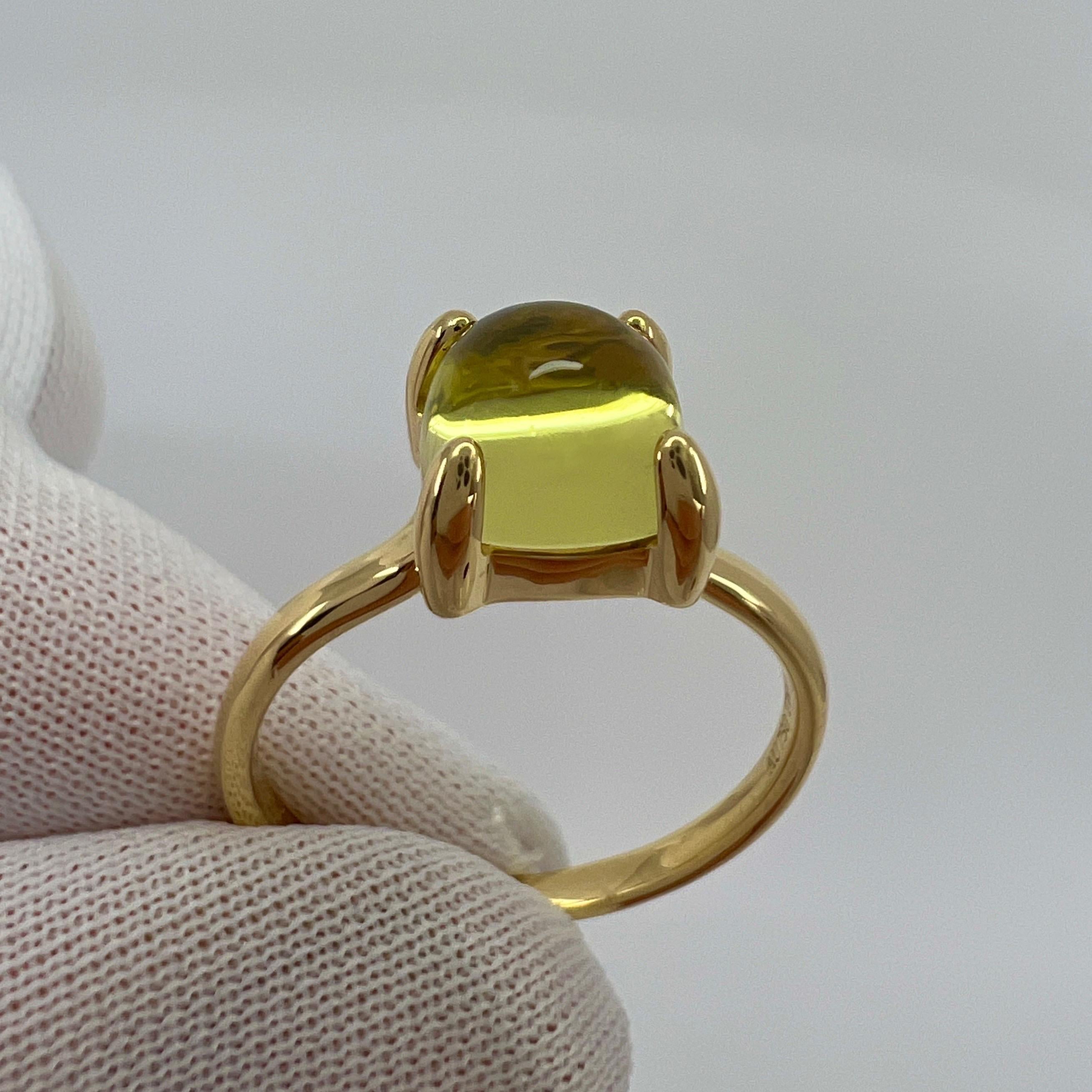 Rare Tiffany & Co. Paloma Picasso Yellow Citrine Sugar Stack Loaf 18k Gold Ring 4