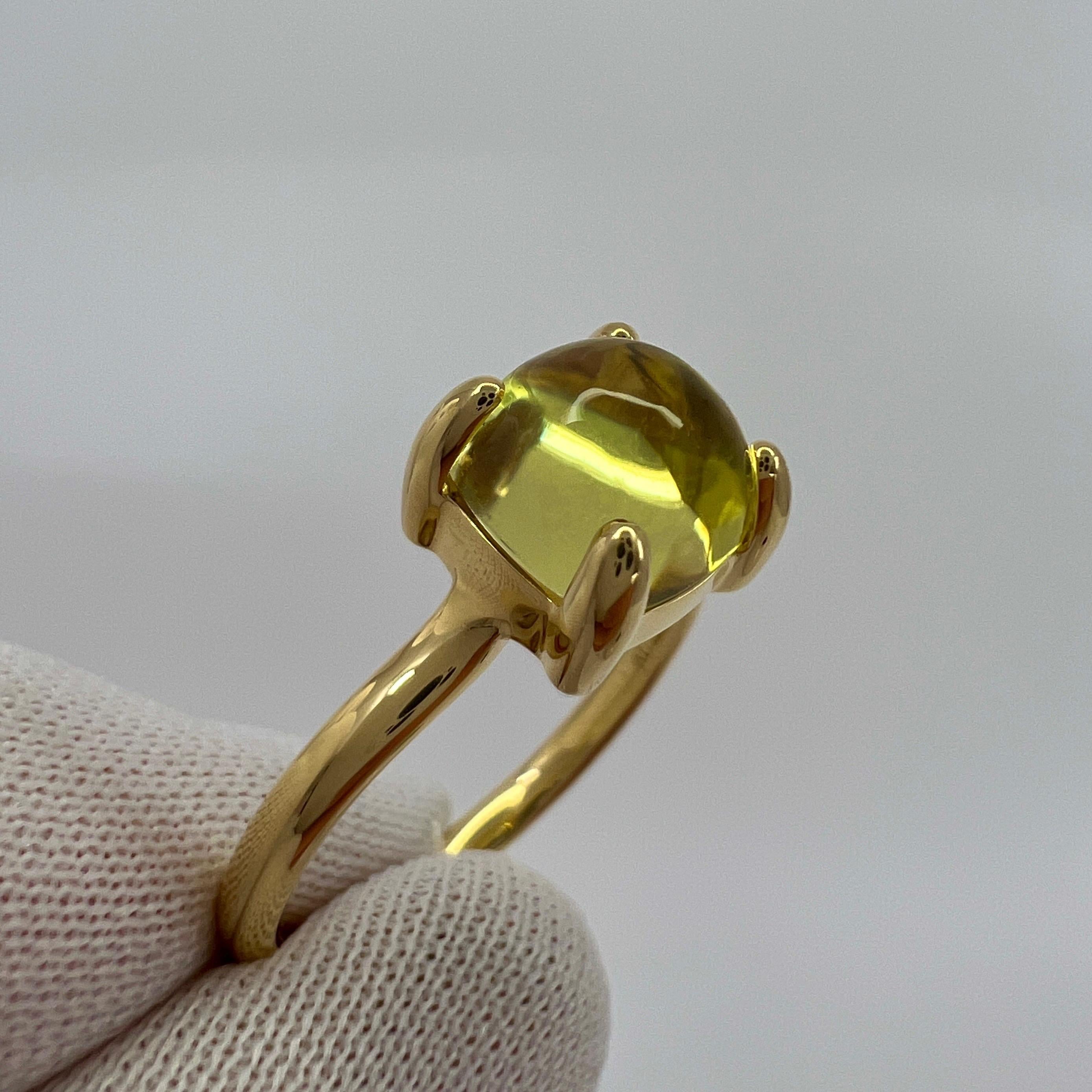 Rare Tiffany & Co. Paloma Picasso Yellow Citrine Sugar Stack Loaf 18k Gold Ring In Excellent Condition For Sale In Birmingham, GB