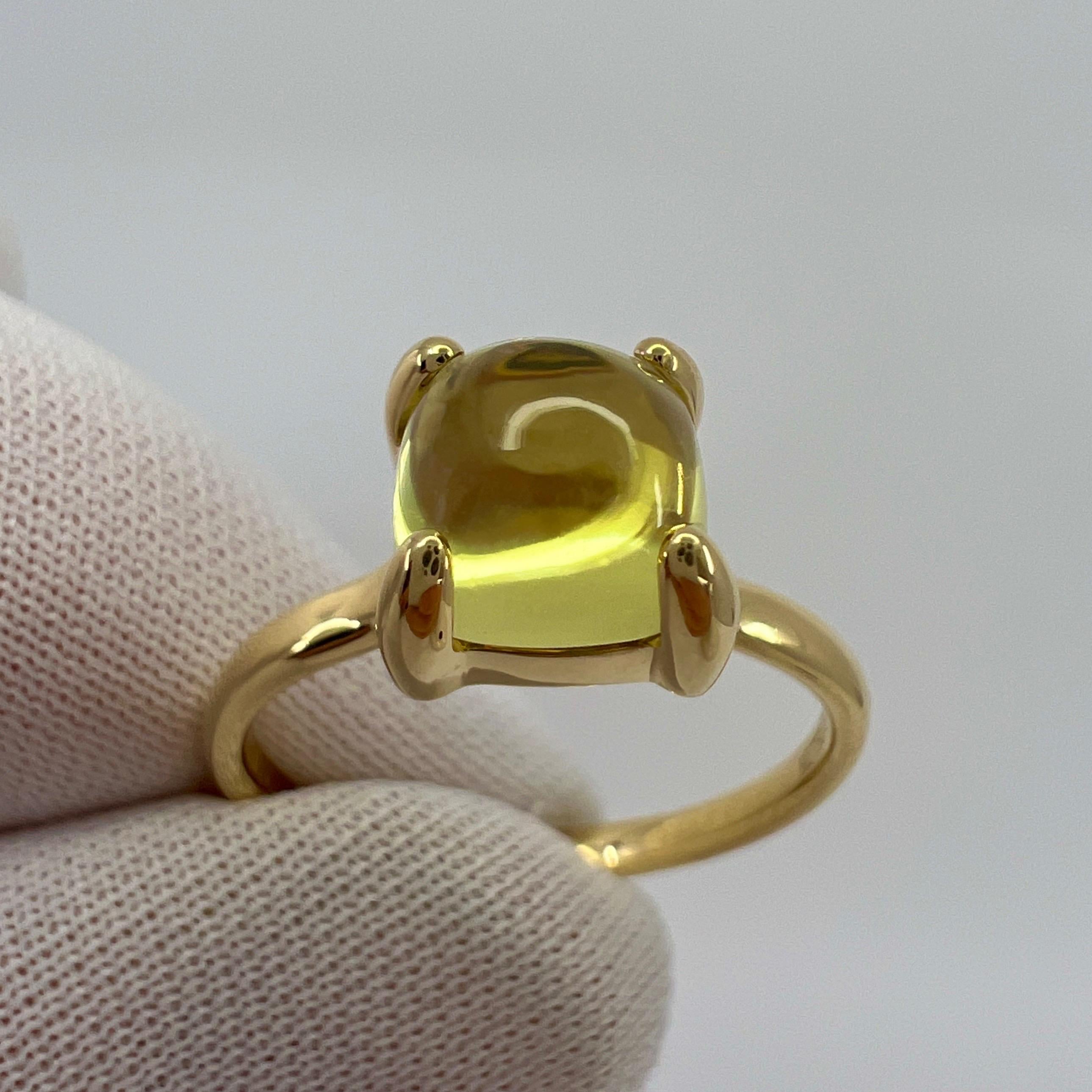 Women's or Men's Rare Tiffany & Co. Paloma Picasso Yellow Citrine Sugar Stack Loaf 18k Gold Ring
