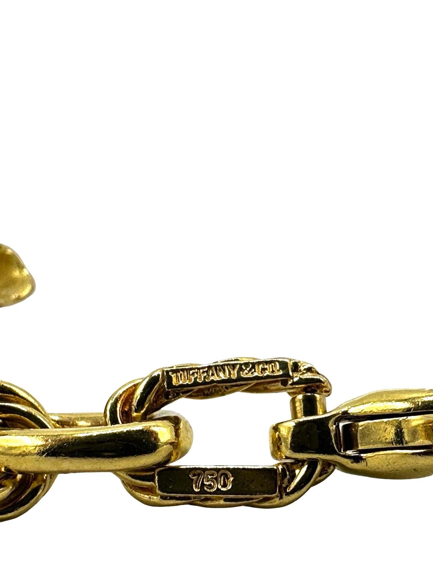 Rara Tiffany & Co. Bracciale Charm Perennial Dogwood, oro giallo 18 carati, CIRCA 2000 in vendita 6