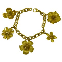 Rara Tiffany & Co. Bracciale Charm Perennial Dogwood, oro giallo 18 carati, CIRCA 2000
