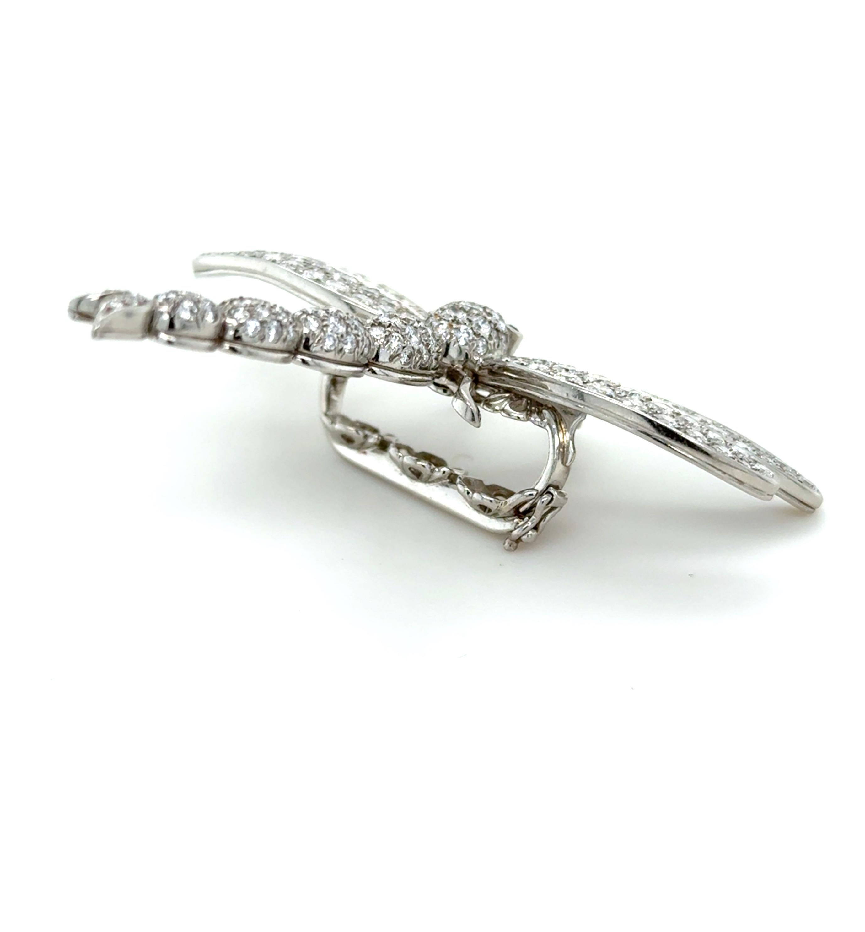 Rara Tiffany & Co. Enhancer Dragonfly in platino e diamanti In condizioni ottime in vendita a Chicago, IL