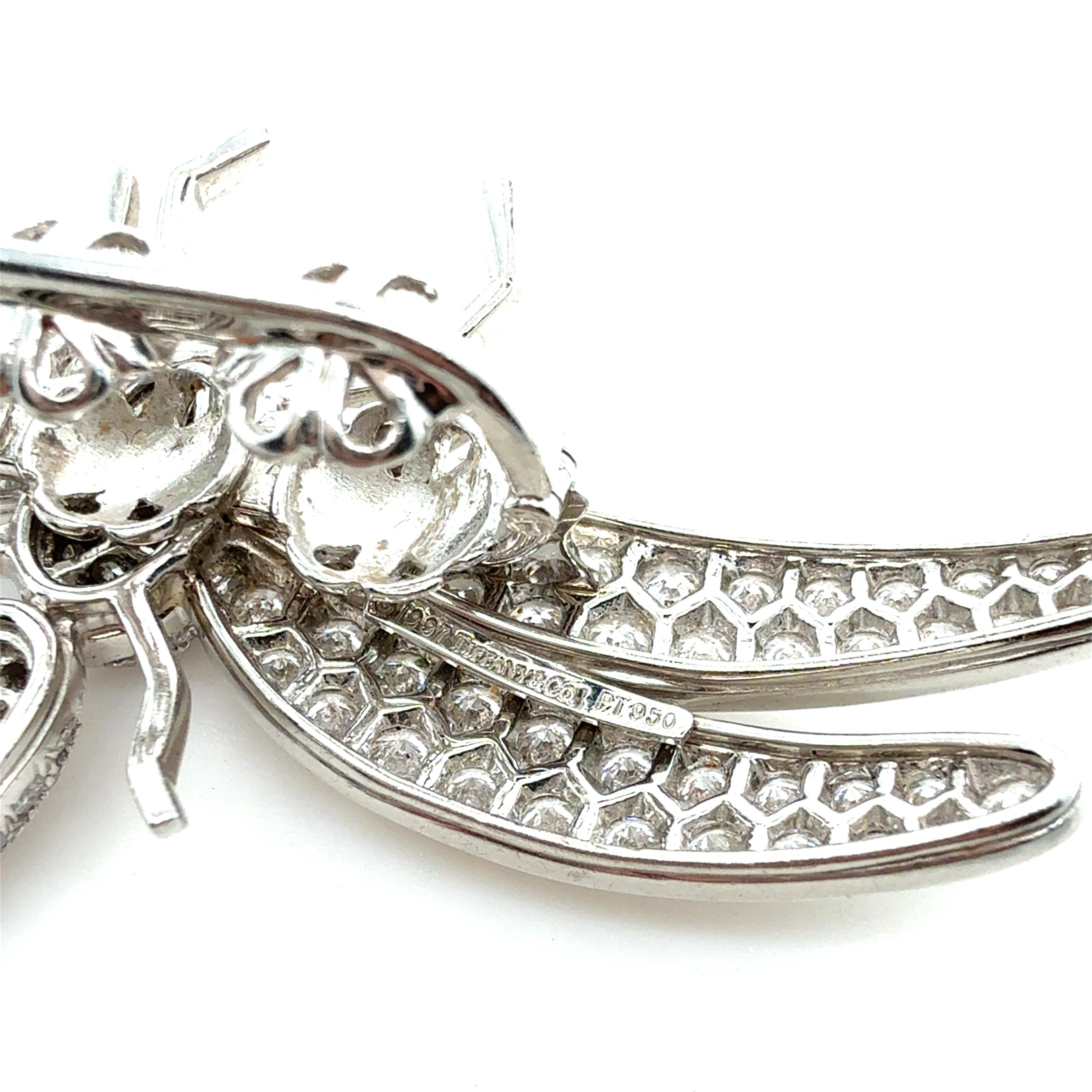 Rara Tiffany & Co. Enhancer Dragonfly in platino e diamanti in vendita 1