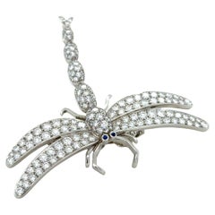 Rara Tiffany & Co. Enhancer Dragonfly in platino e diamanti