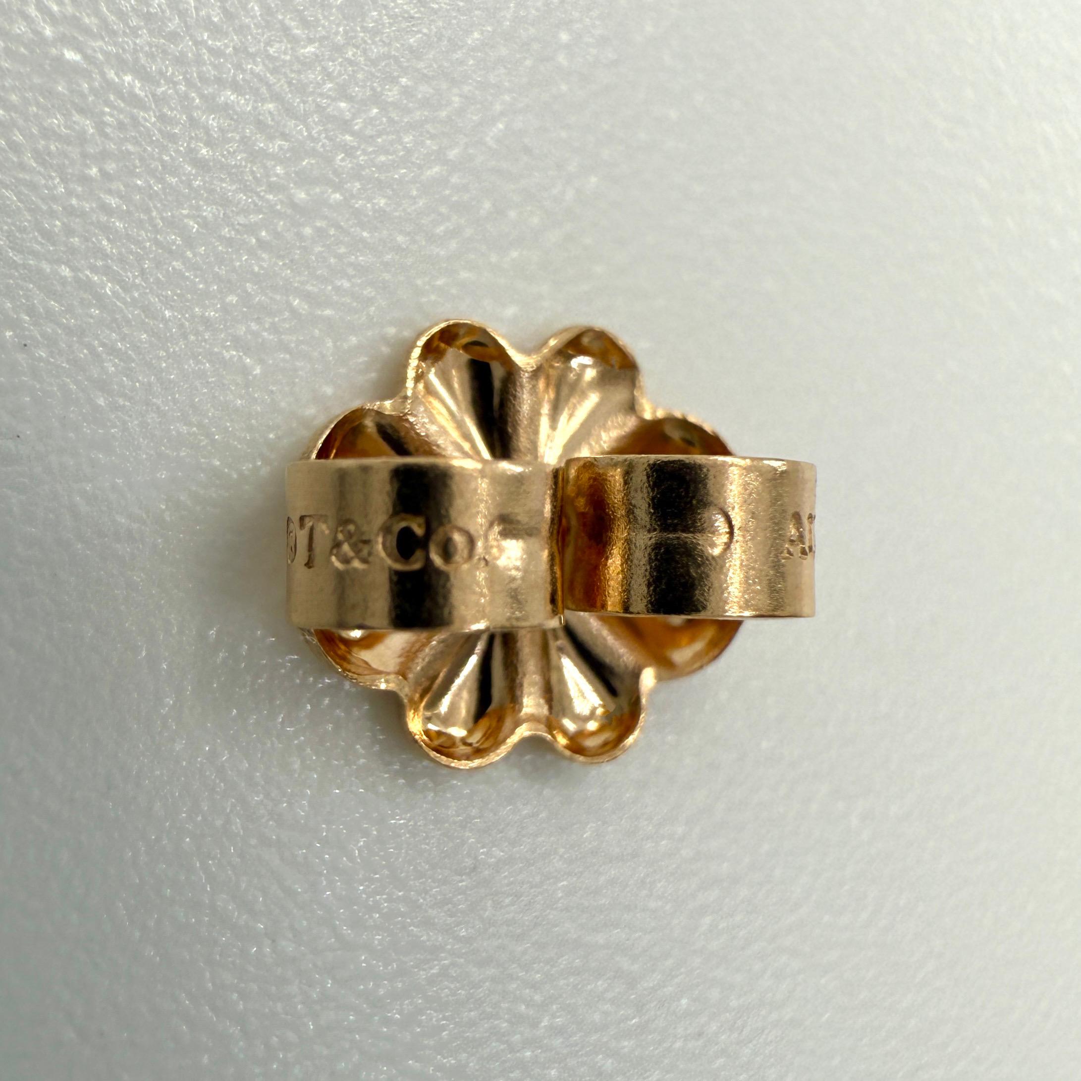 Rara Tiffany & Co. Orecchini tondi Sparkler in oro rosa 18k con ametista viola in vendita 2