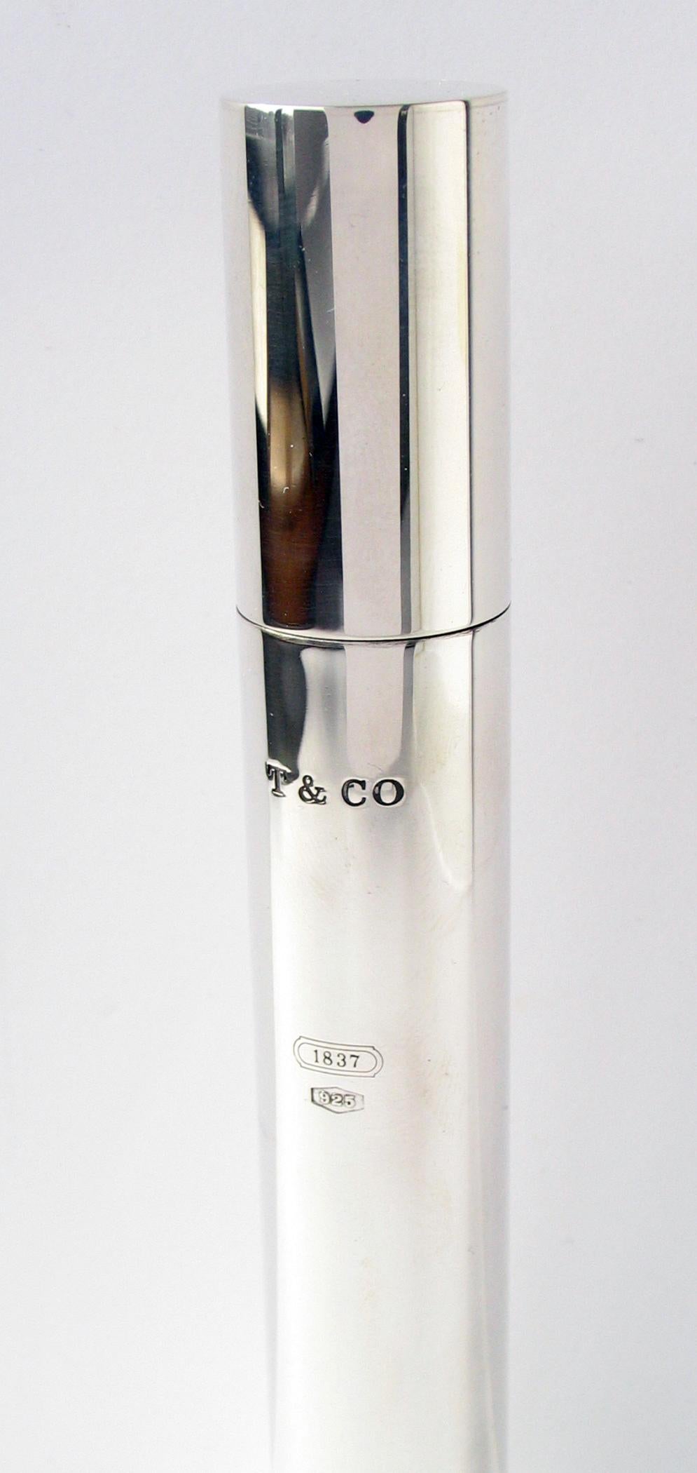 Rare Tiffany & Co. Sterling Silver Tube Cigar Holder Case In Good Condition In New York, NY