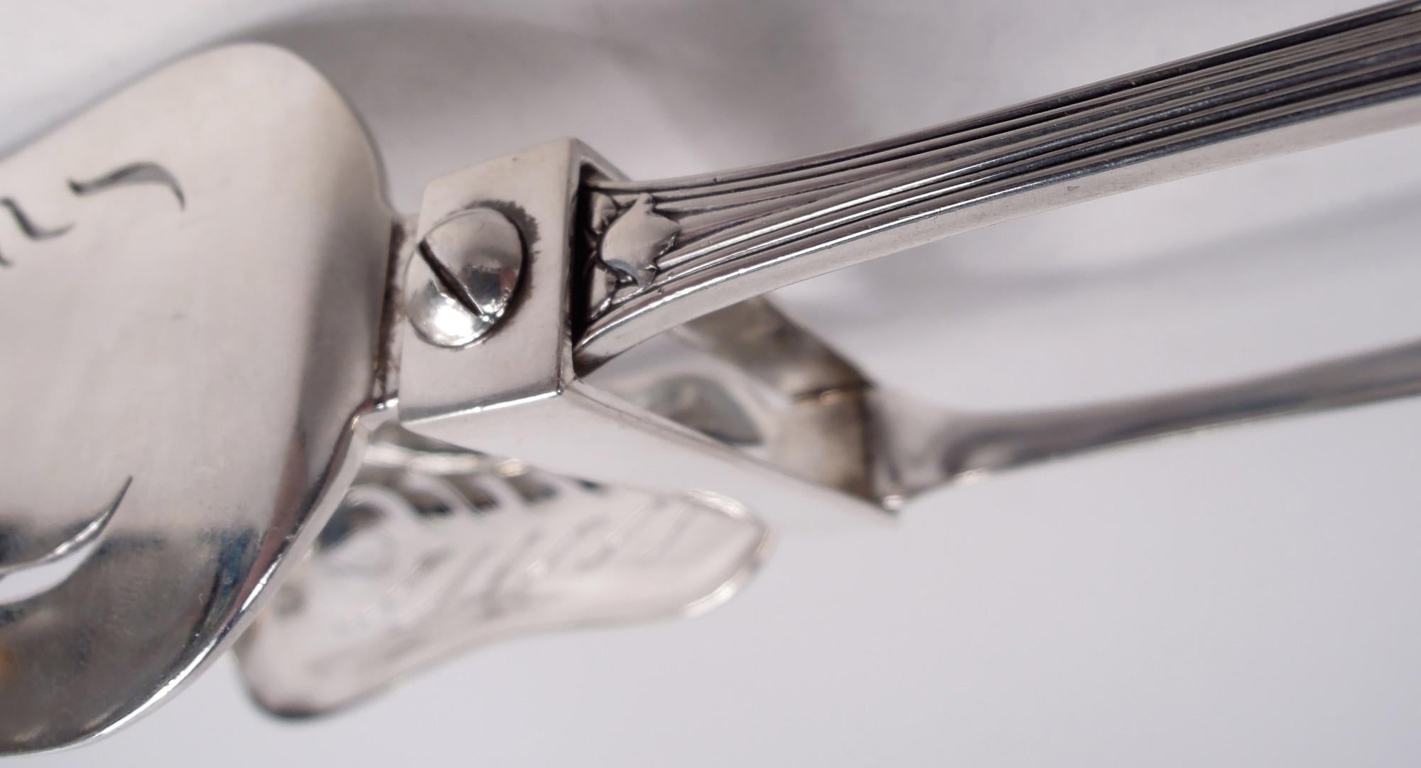 Raras pinzas para espárragos Tiffany japonesas de plata de ley Plata esterlina en venta