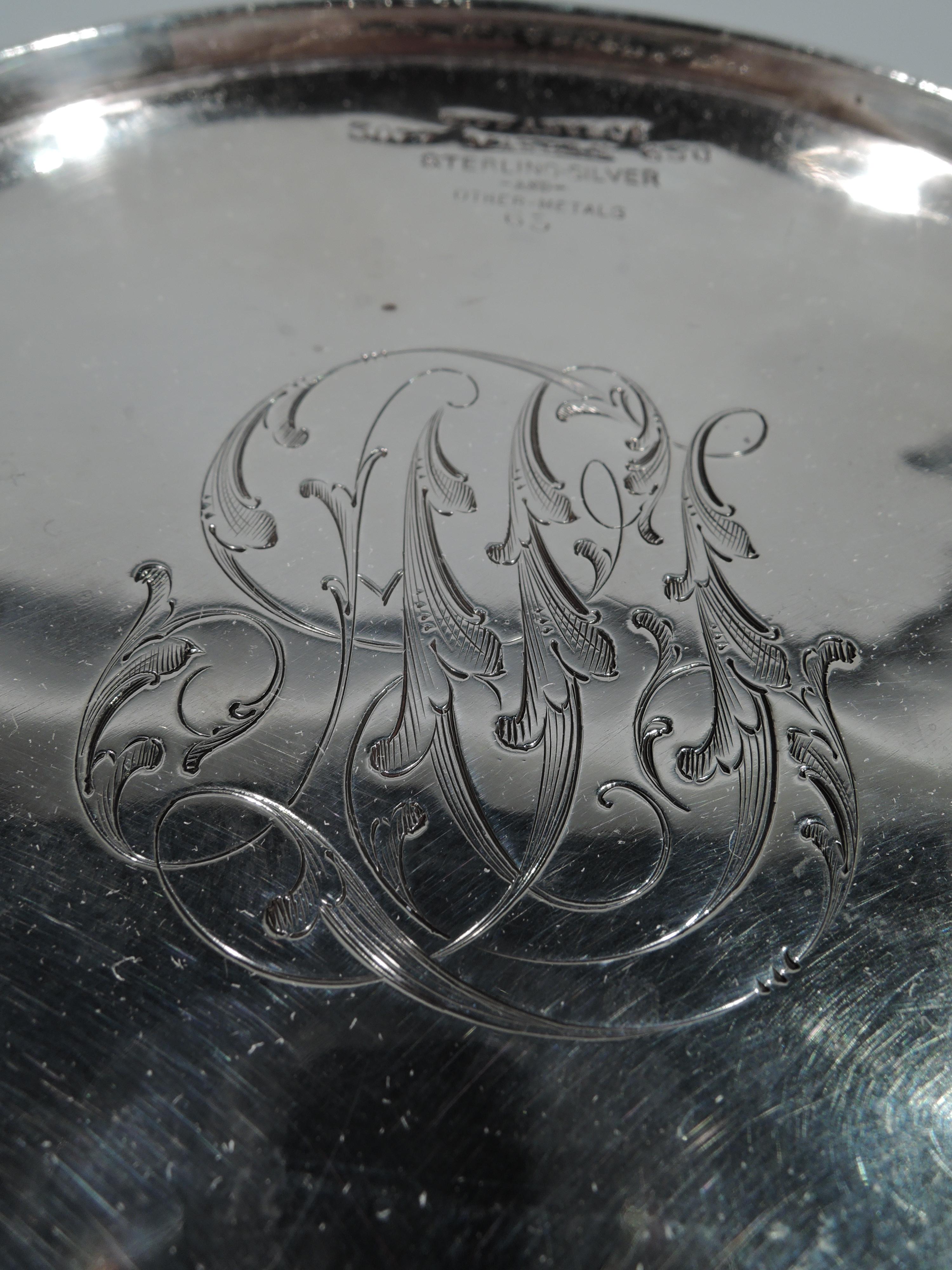 Seltener Tiffany-Wasserkrug aus handgehämmertem Metall mit Libellenmotiv aus gemischtem Metall im Angebot 2