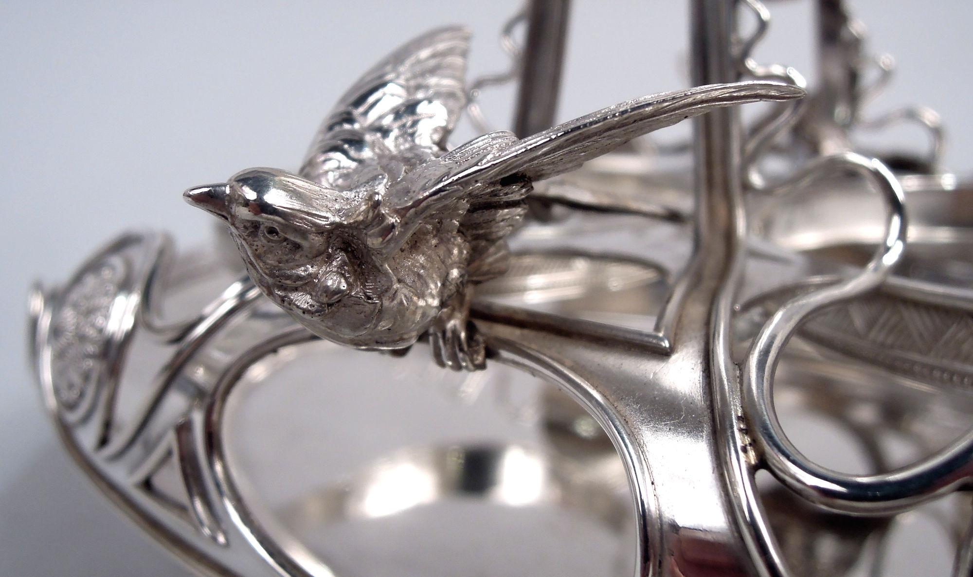 Con perline Raro set di decanter in argento sterling Tiffany con motivo storico giapponese in vendita