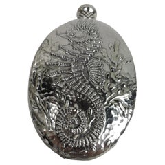 Rare Tiffany & Co. Sterling Silver Seahorse Flask
