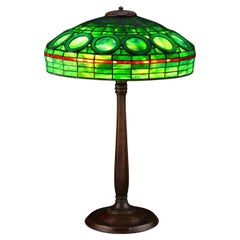 Used Rare Tiffany Studios “Jade Ring” Table Lamp