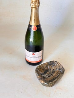 Rare Tiger's Eye Stone Style Ashtray South Africa Circa 1955 Caramel Color