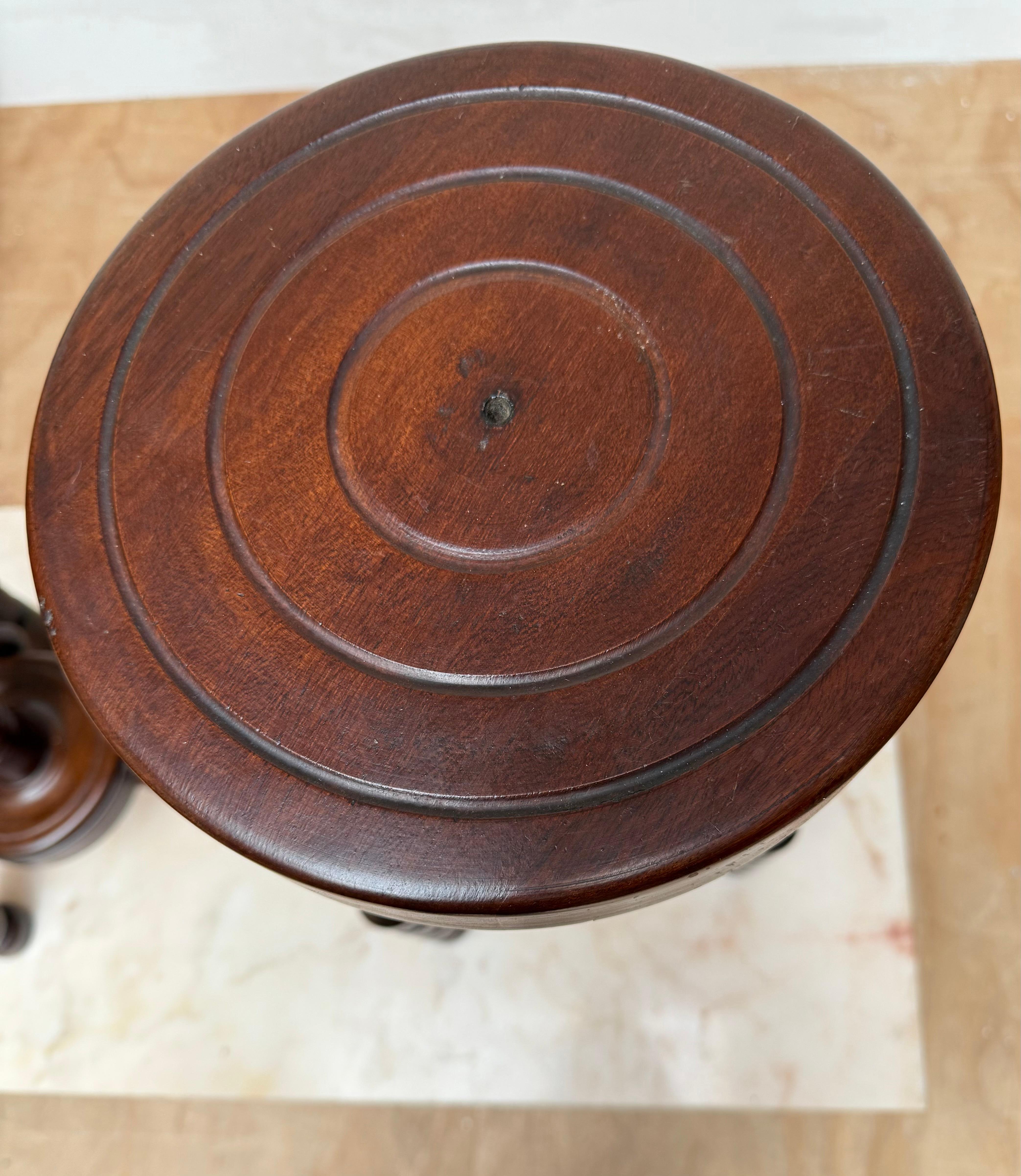 Rare & Timless Design Crafted Solid Wood End or Side Tables Attr Charles Dudouyt For Sale 8