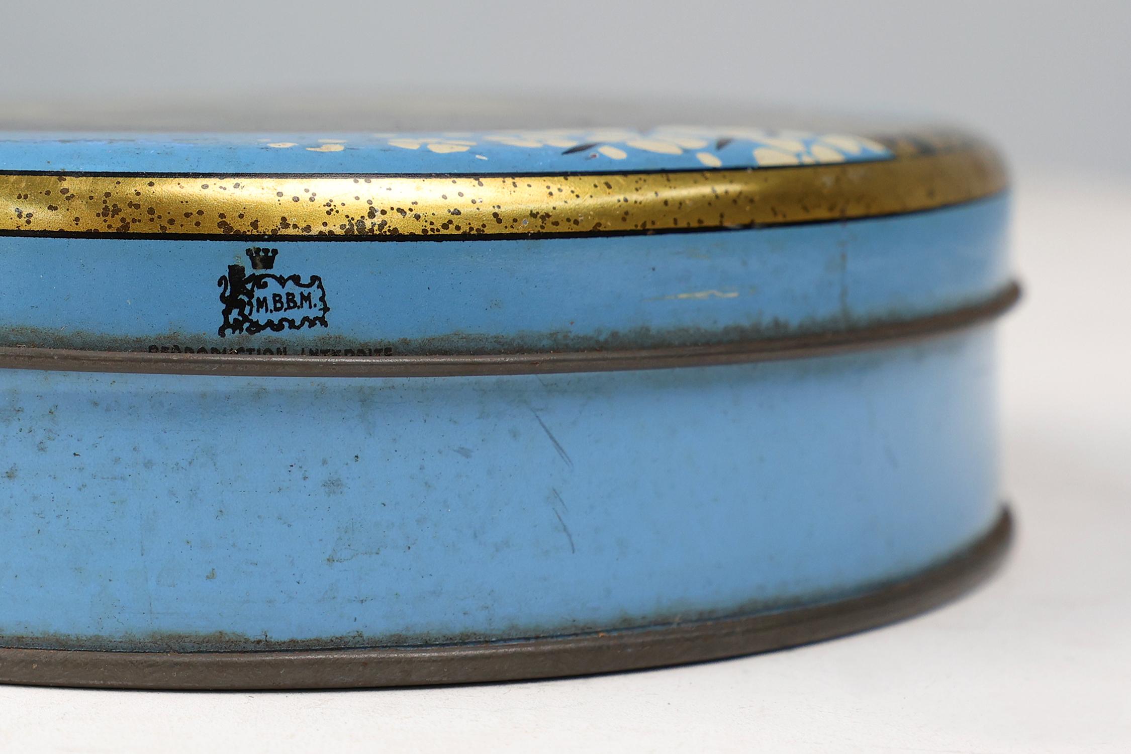 Rare boîte de conserve de la famille royale belge des années 1930 en vente 1