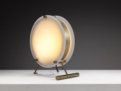 Rare lampe de bureau Tito Agnoli pour O-Luce '260' en perspex et laiton