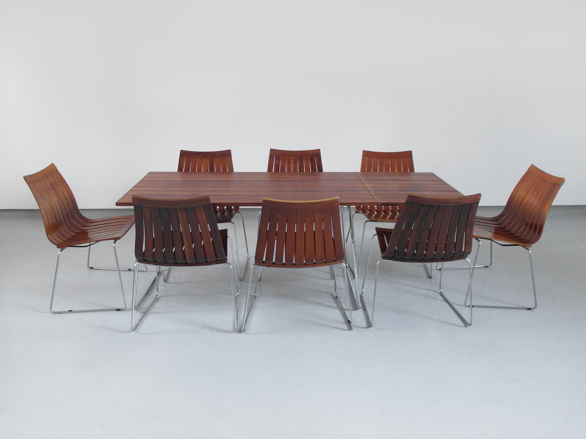 Rare Tønnestav Dining Set by Kjell Richardsen for Tynes Møbelfabrikk Norway 1960 For Sale 7