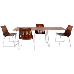 Rare Tønnestav Dining Set by Kjell Richardsen for Tynes Møbelfabrikk Norway 1960