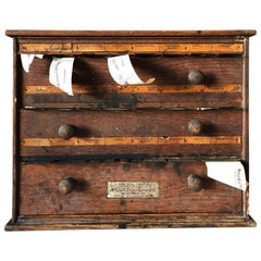Rare to Find Late 1800s Wood McCourt Dug Store Label Cabinet