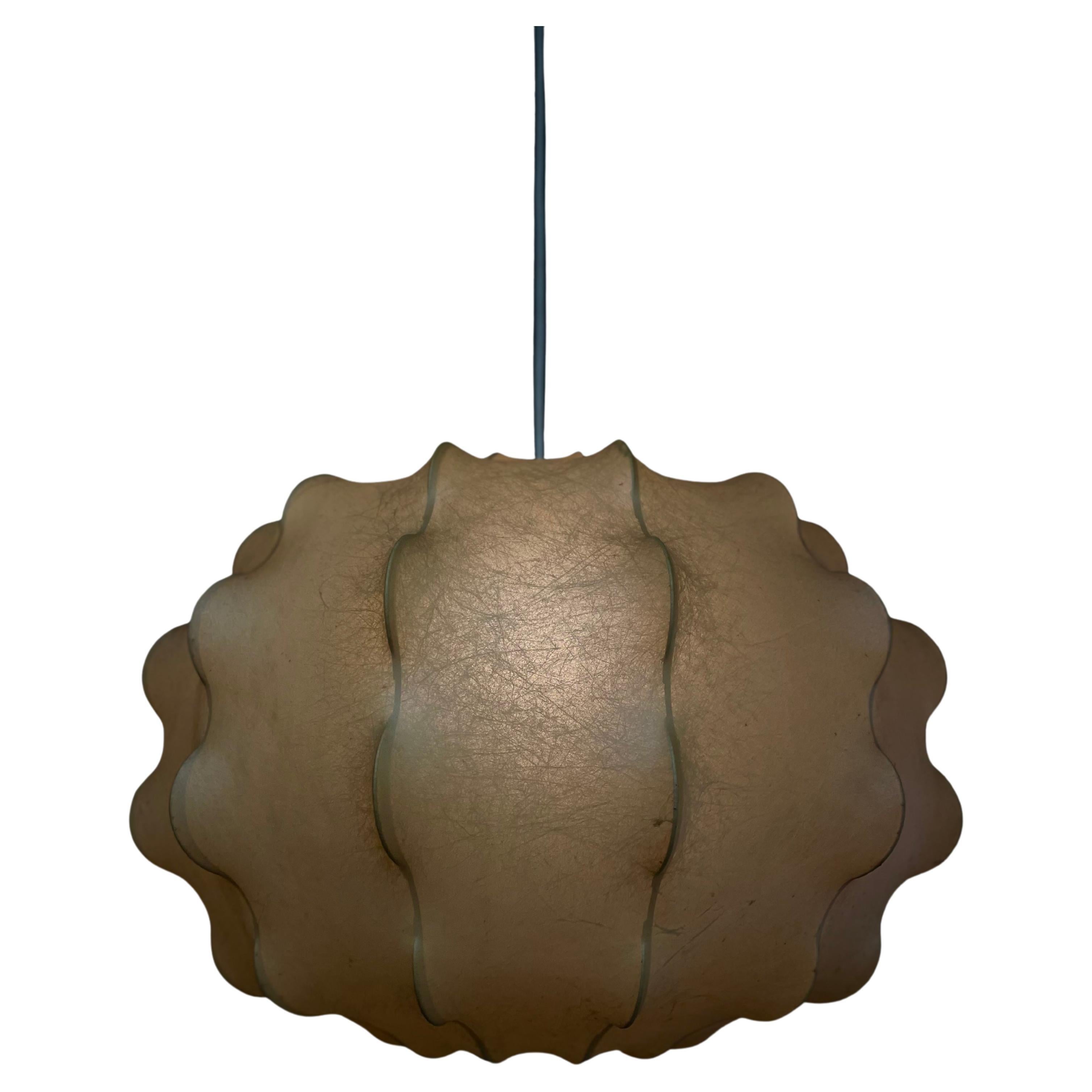 Rare Tobia Scarpa Cocoon Shade Pendant Light for Flos, 1960s For Sale
