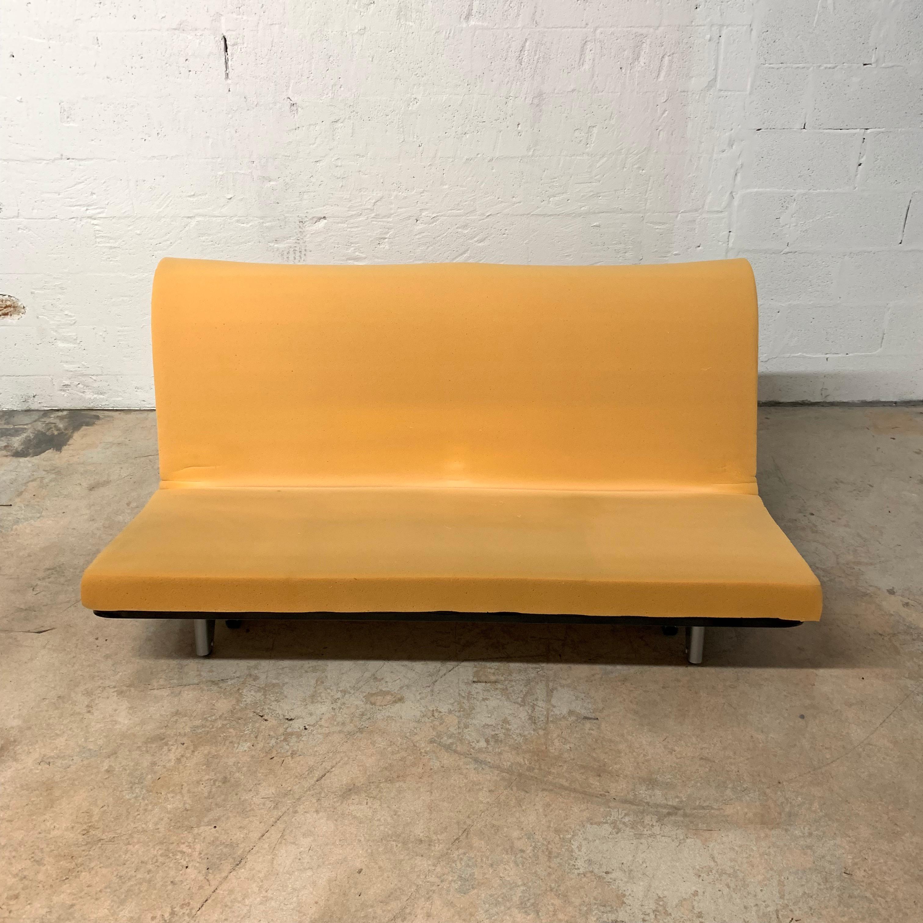 Wrought Iron Rare Togo Sleeper Sofa or Futon by Michael Ducaroy for Ligne Roset