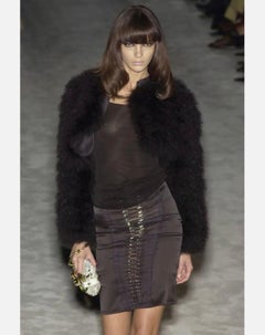 Rare Tom Ford for Gucci Fall 2004 Crystal-Embellished Silk Skirt – NWT – IT 38