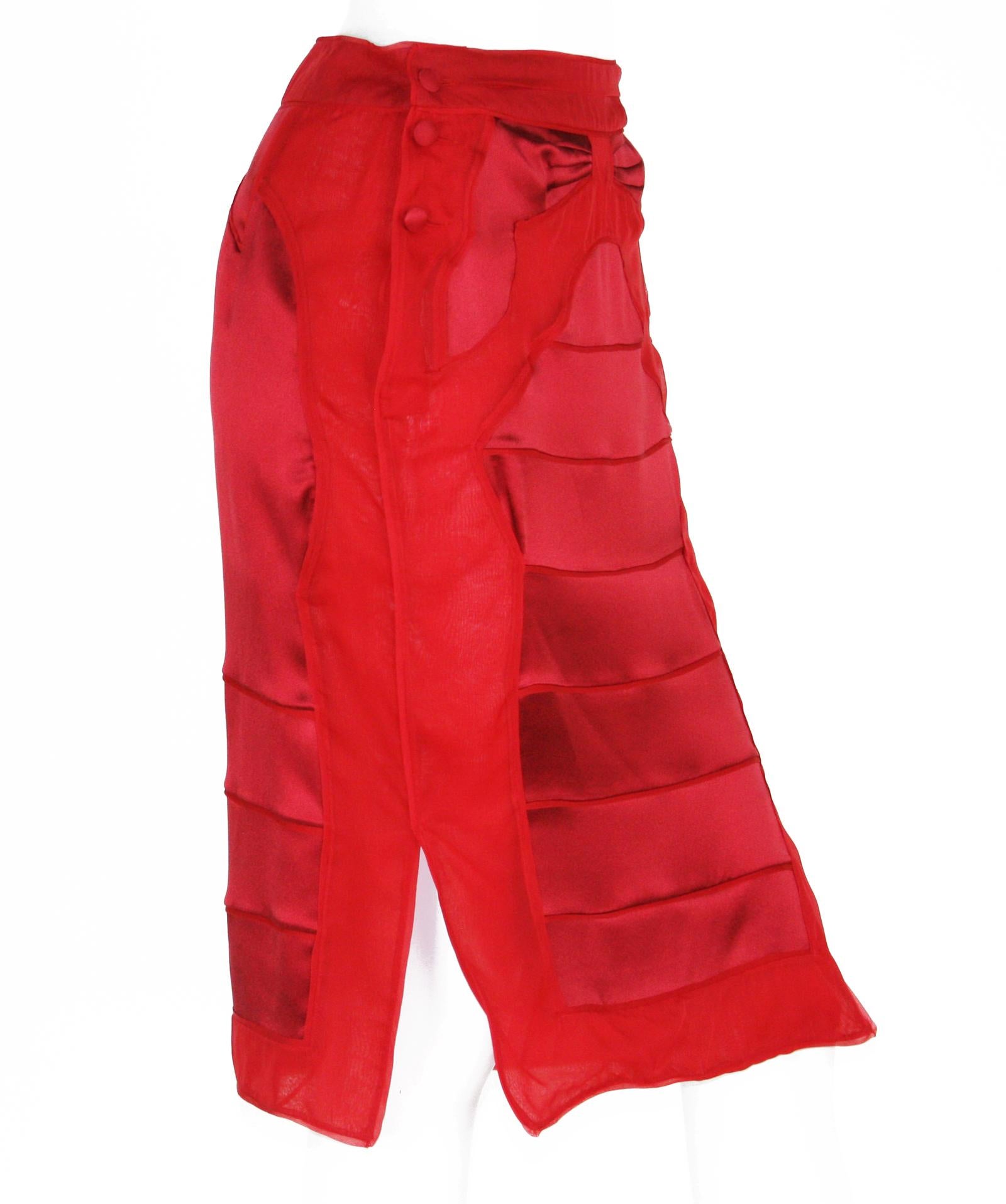 Rare Tom Ford for Yves Saint Laurent F/W 2004 Chinese Inspired Skirt Set  Fr. 38 For Sale 5