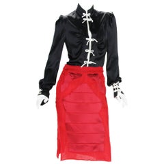 Seltenes Tom Ford für Yves Saint Laurent F/W 2004 Chinesisch inspiriertes Rock-Set  Fr. 38
