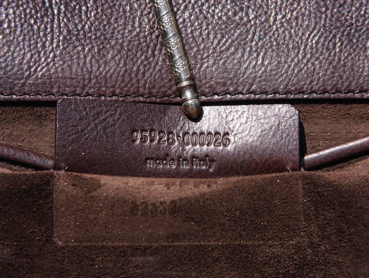 Rare Tom Ford for Yves Saint Laurent S/S 2002 Runway Brown Ring Leather Clutch For Sale 2
