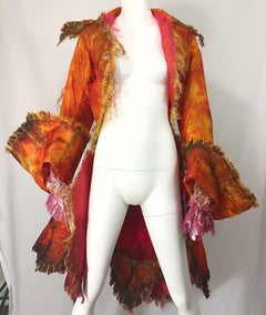 Rare Tony Award Winner Paul Tazewell Orange Fire Jacket peint à la main Rhinestone Jacket