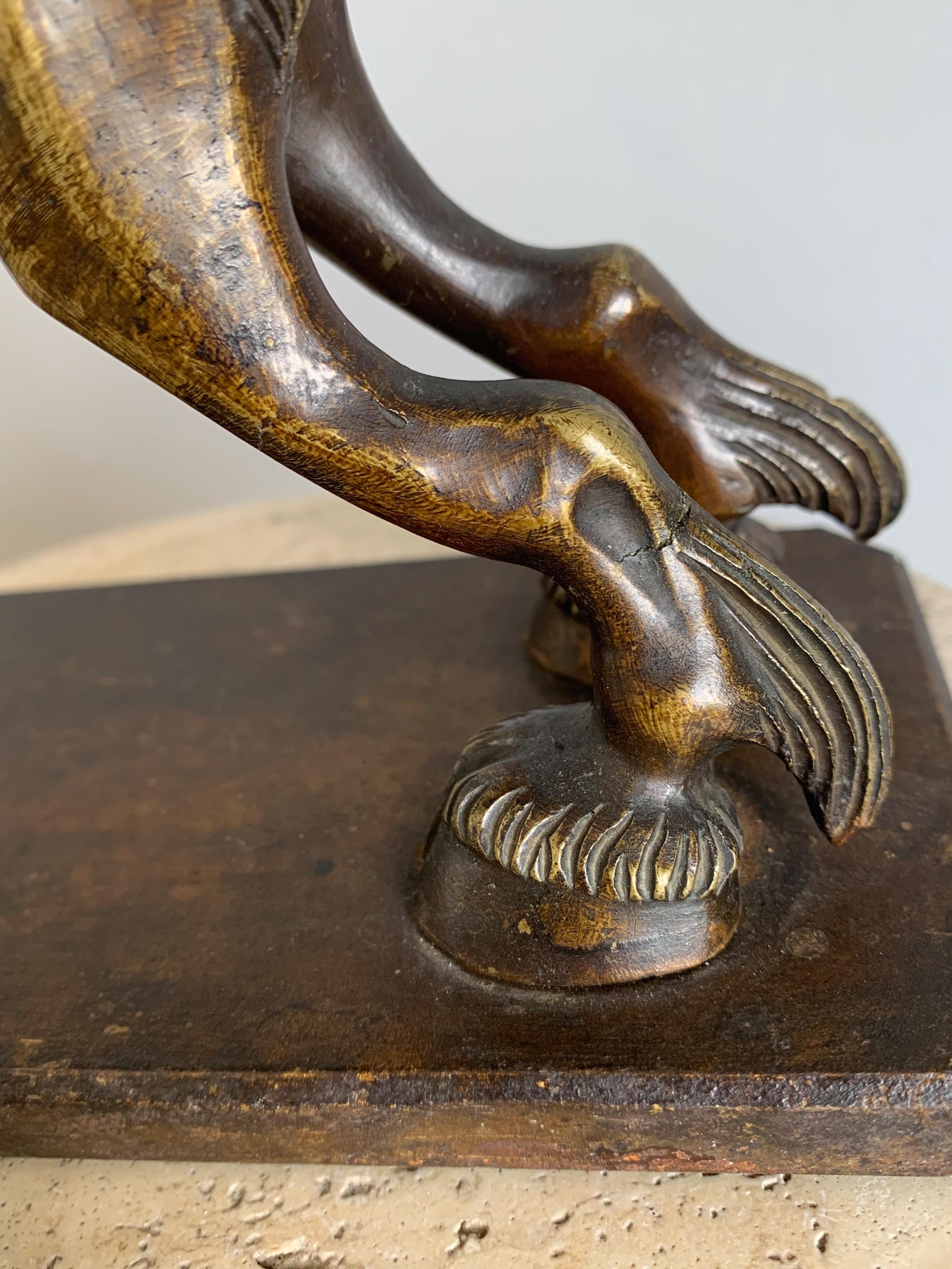 Seltene expressionistische Bronzeskulpturstatue eines Capricorns, Ibex in Top-Qualität, frühe 1900er Jahre  im Angebot 12