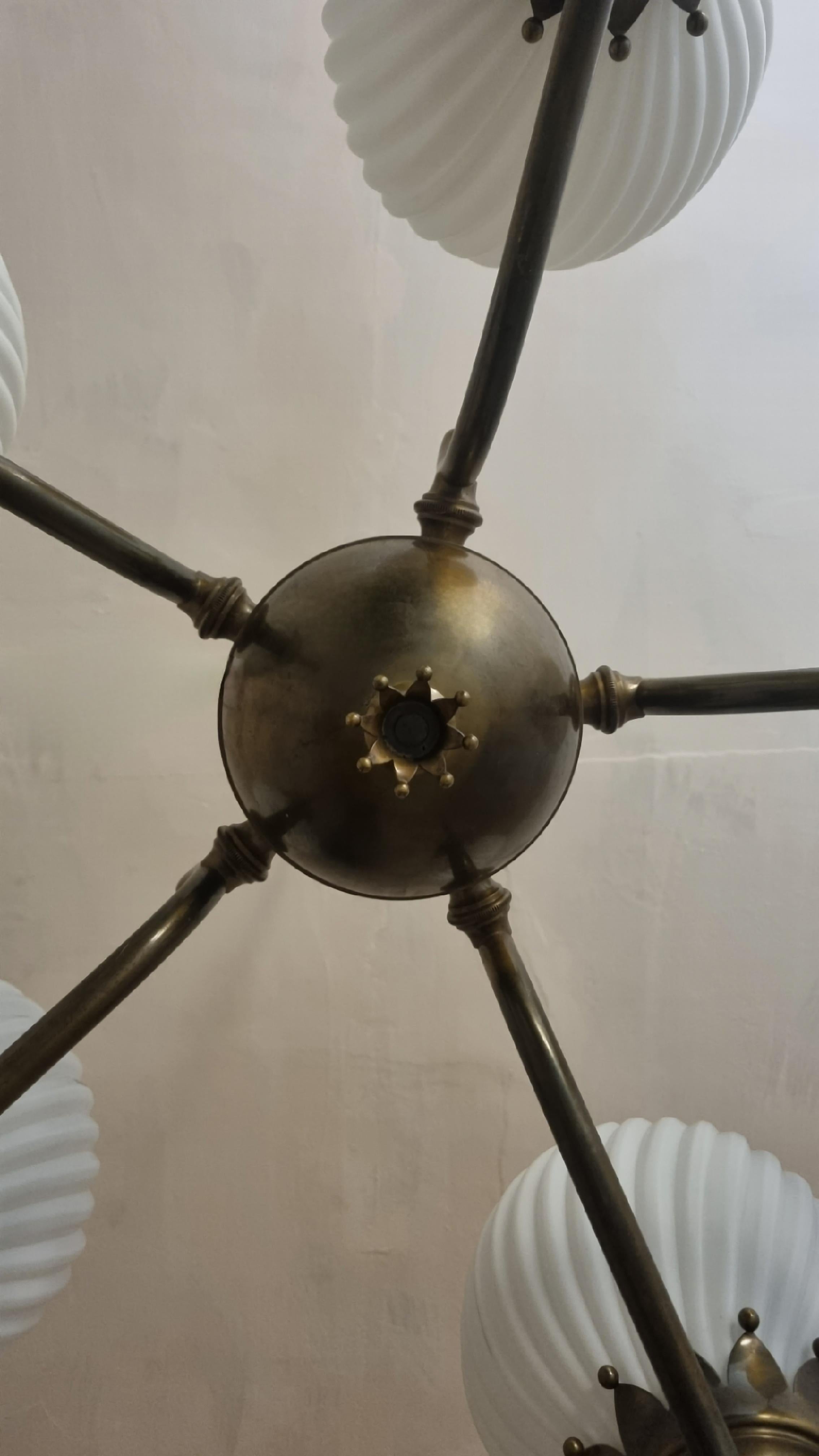 Rare Tortiglioni ceiling lamp designed by Angelo Lelii for Arredoluce 1961 in vendita 1