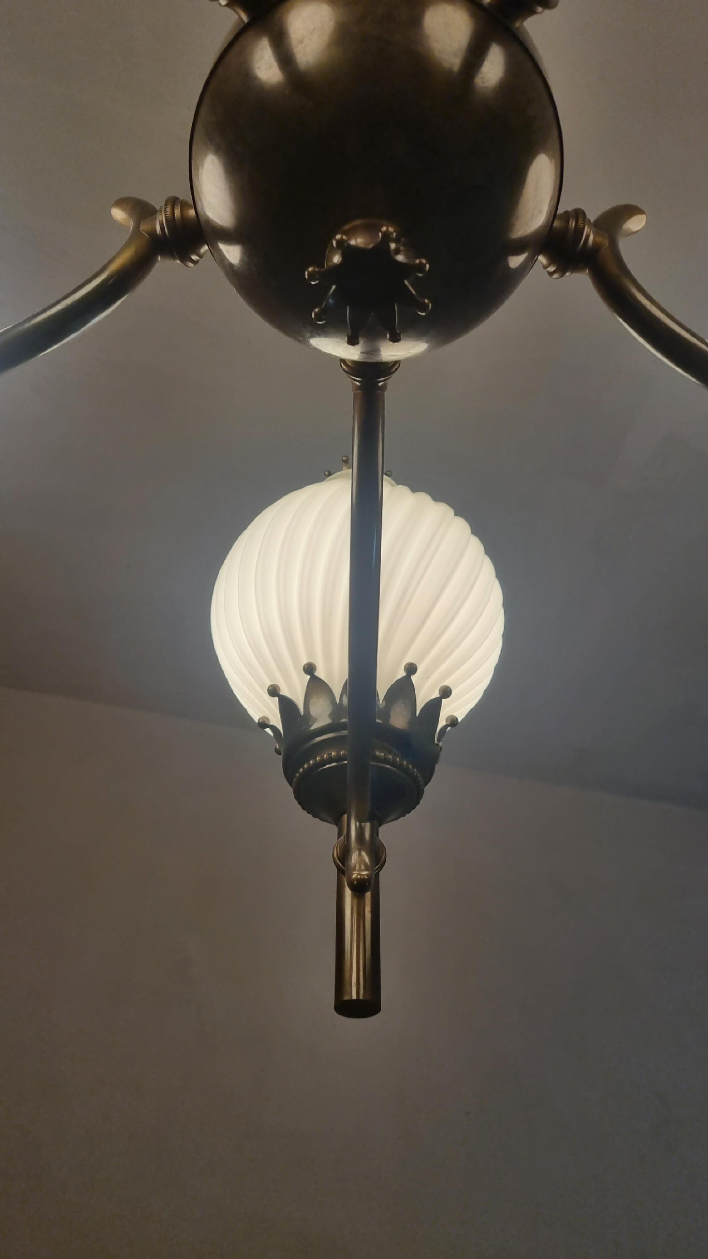 Rare Tortiglioni ceiling lamp designed by Angelo Lelii for Arredoluce 1961 in vendita 2