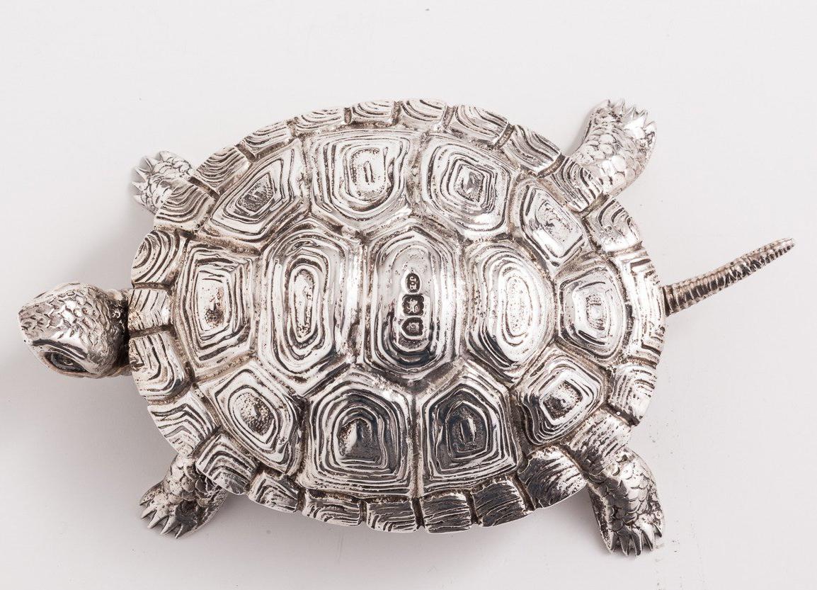 Late 19th Century  Rare Tortoise Novelty Silver Bell Dated London 1897, by Maker Joseph Braham