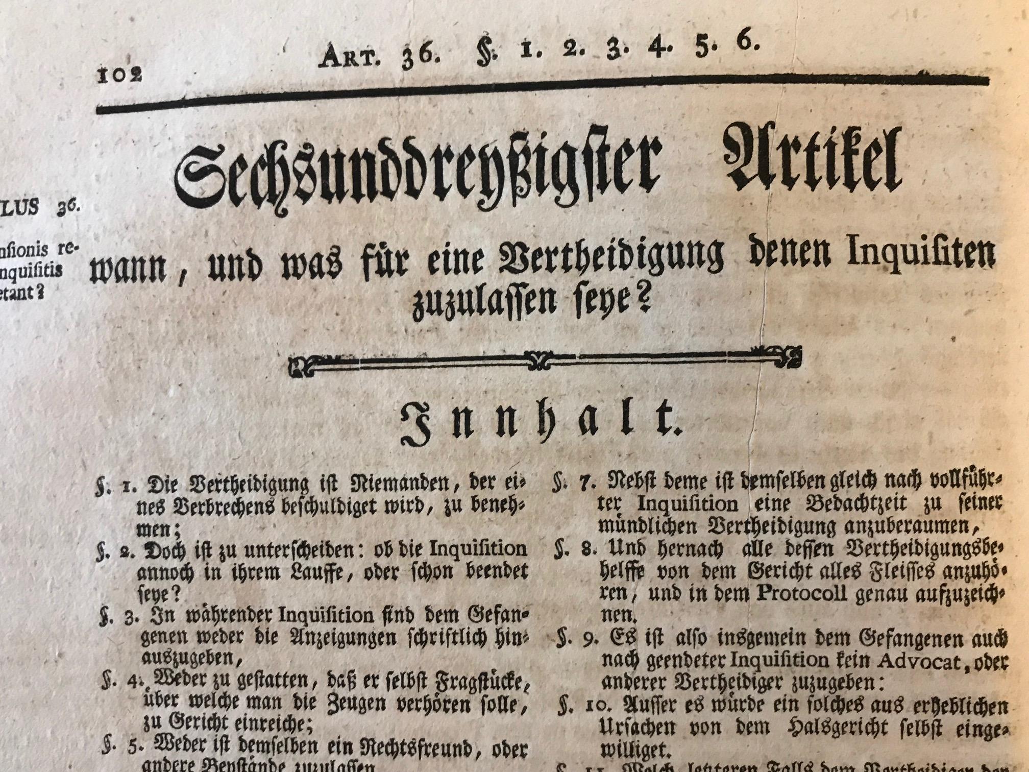 Rare Torture and Law Book, Constitutio Criminalis Theresiana, 1769 In Good Condition In Unteriberg, Schwyz