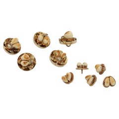Raro set di bottoni tradizionali con nipotini, 5 bottoni Jank e 5