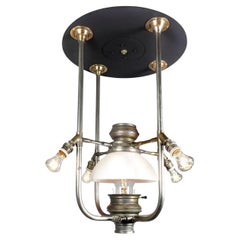 Rare Transition Dayton Railroad Car Gas and Electric Chandelier