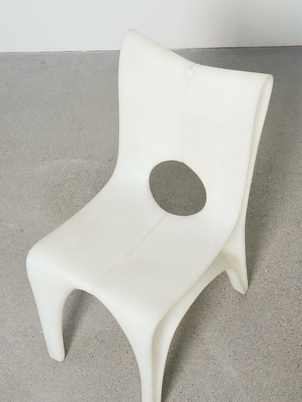 Plastic Rare Translucent Molded Side Chair For Sale