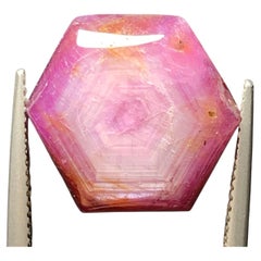 Rare Trapiche Natural Ruby (Corundum) Polished Slice for Pendant Jewelry 16mm