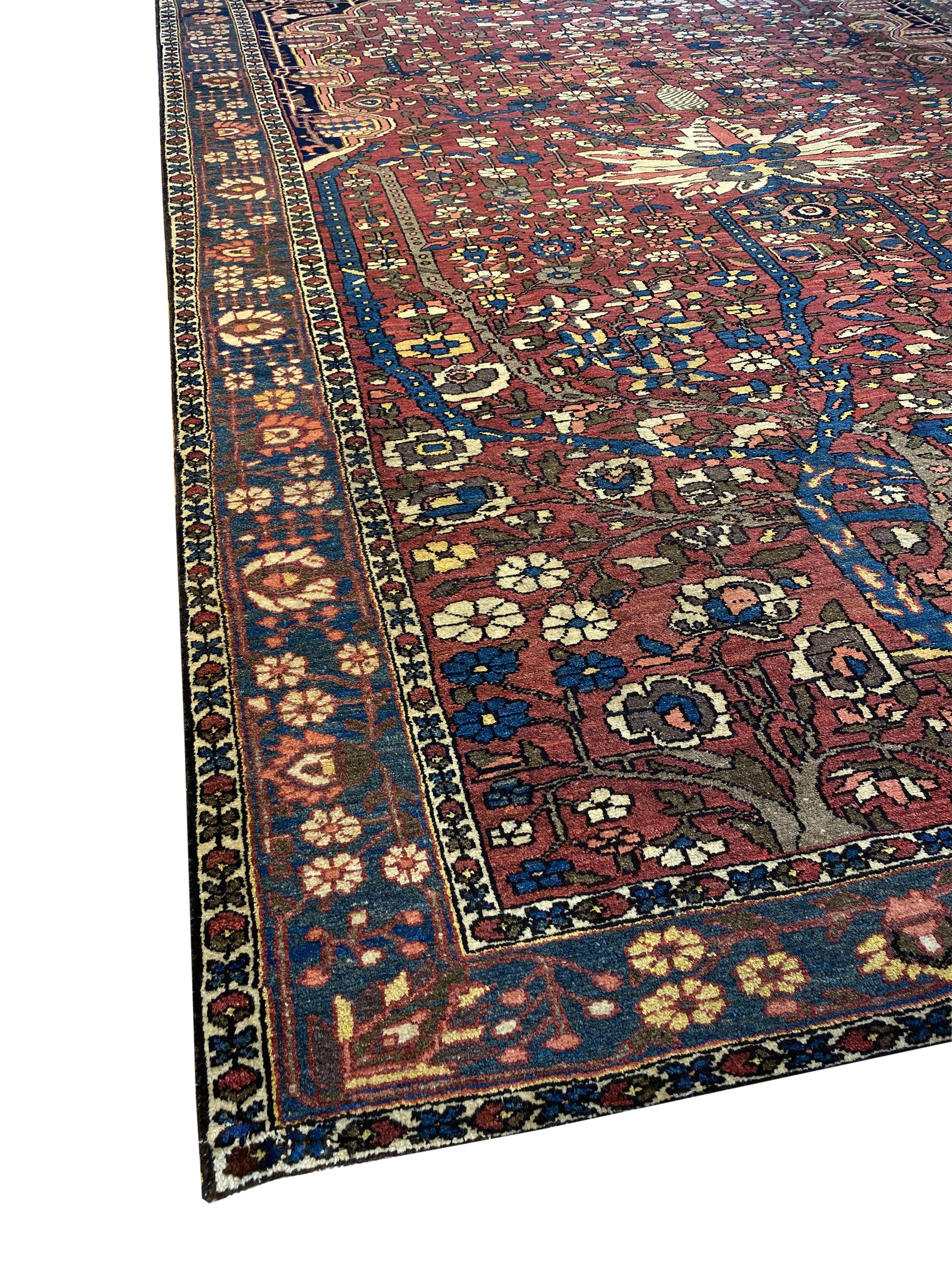 Bakhtiari rugs are among the most durable and have a vast array of designs among Persian tribal rugs. Bakhtiar region has numerous tribes with each tribe having its own technique of weave. Their antique rugs were almost exclusively woven for their