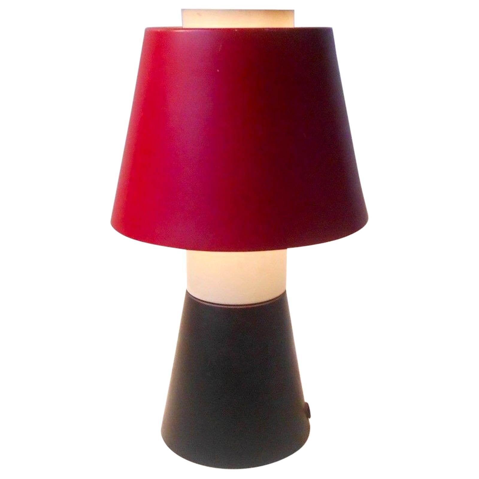 Rare Tri-color Modernist Table Lamp by Ernest Voss, Denmark, 1950s For Sale