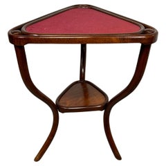Rare triangle card table by Thonet