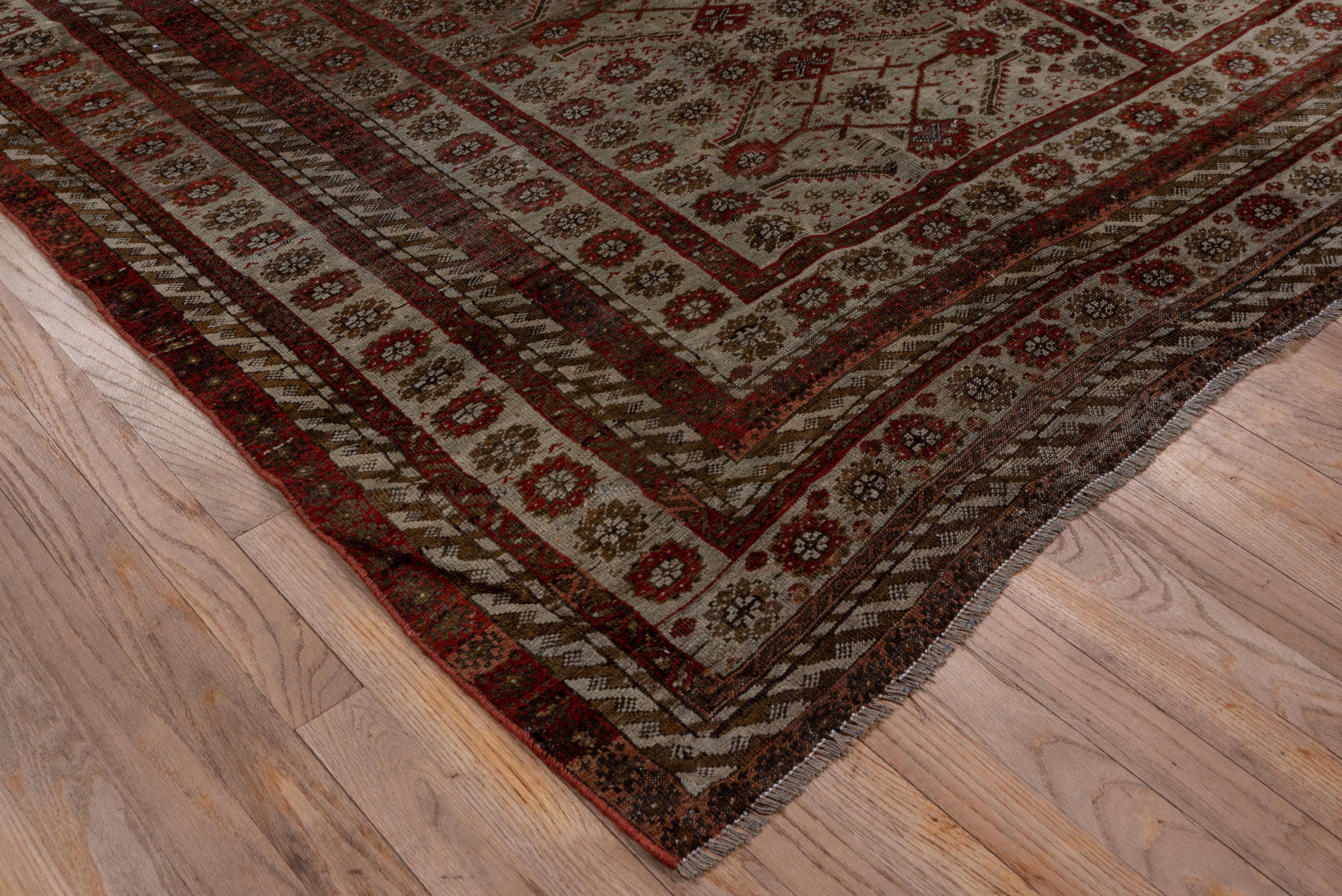 Rare Tribal Antique Belouch Carpet, Silver Field In Good Condition For Sale In New York, NY