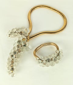 Rare Trifari Alfred Phillipe  Crystal Suzanne Belperron inspired demi parure