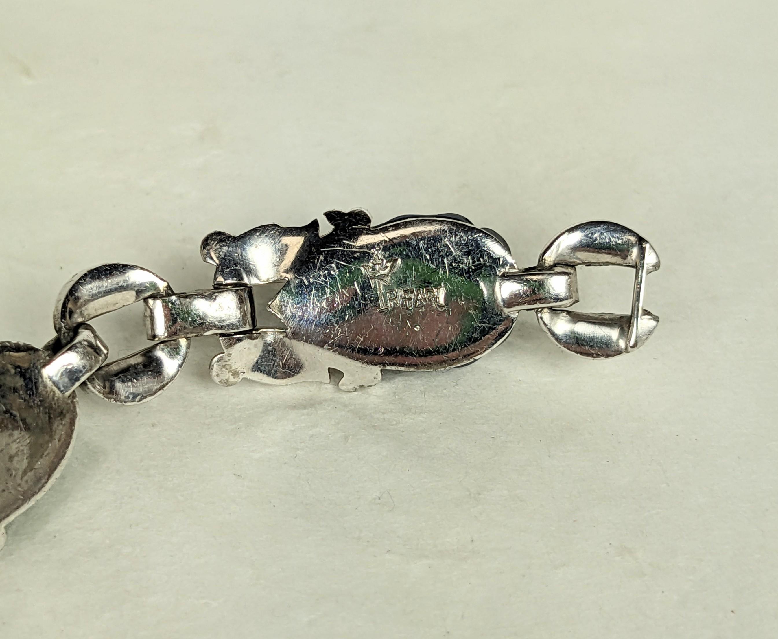 Rare Trifari Art Deco Fruit Salad Bracelet, Alfred Phillipe For Sale 2