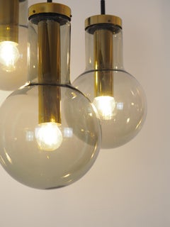 Rare Trio of "Maxi Globe" Pendant Lights by Raak Amsterdam, 1960s