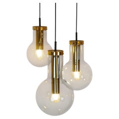 Rare Trio of "Maxi Globe" Pendant Lights by Raak Amsterdam, 1960s