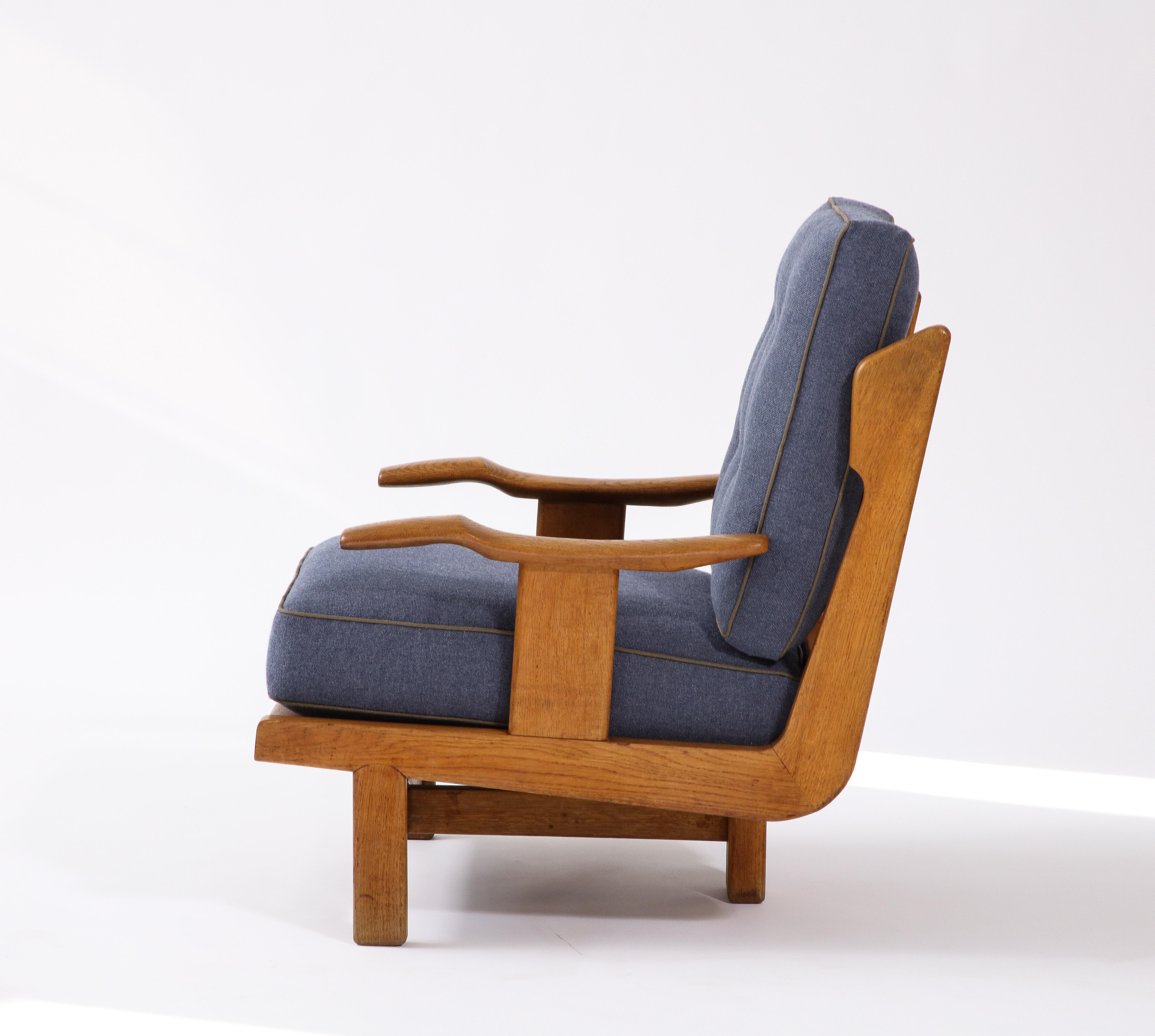 Mid-Century Modern Rare fauteuil tripode de Guillerme et Chambron, France, vers 1960 en vente