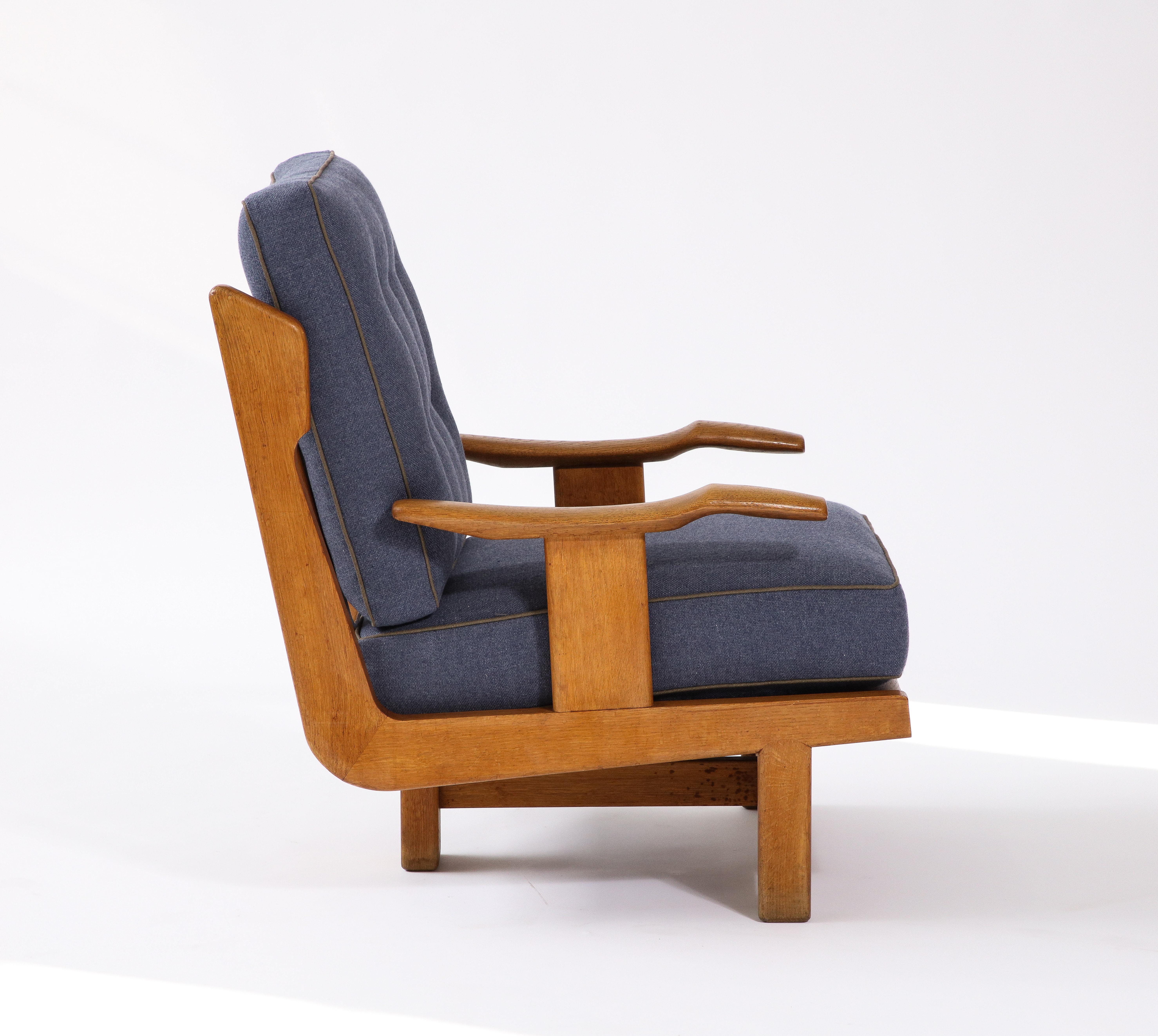 Seltener Dreibein-Sessel von Guillerme et Chambron, Frankreich, um 1960 im Angebot 1